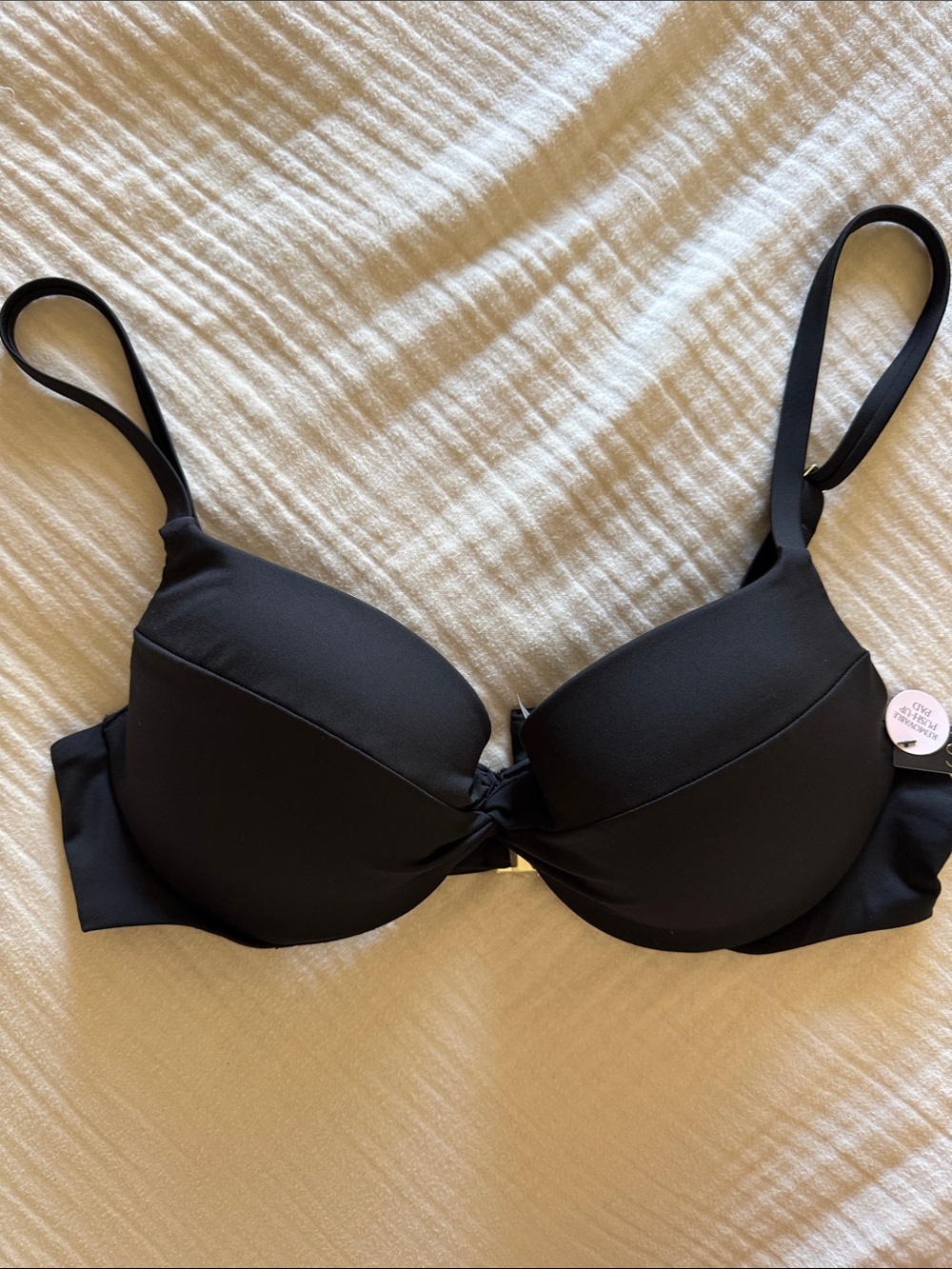 NWT! Victoria's Secret Black Padded Swim Bikini Top